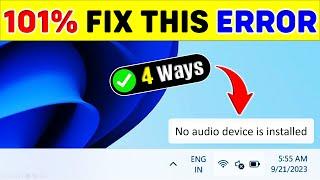 No Audio Device Installed Windows 11 & 10  No Audio Device Found Windows 11 & 10