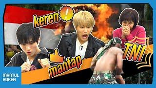 REAKSI IDOL KOREA "DKB" NONTON VIDEO LATIHAN MILITER INDONESIA | Mantul Korea