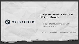 Automate Your Backups with Mikrotik - A Simple Tutorial