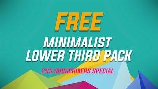 Free Clean & Minimal After Effects Lower Third Template for CS6 & CC