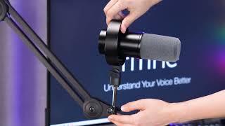 [Tutorial] of How to Attach FIFINE K688 USB/XLR Dynamic Microphone onto A Boom Arm Stand, Mic Arm