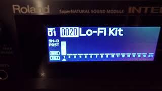 Roland integra 7 demo & overview  DRUM sound 20 Lo Fi  drum Kit