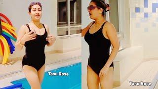 কিভাবে ঘোরার মত সাঁ*তার কা**টতে হয়!!‍️ Tasu Rose with Seeming Dress