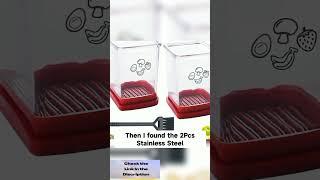 Effortless Slicing: 2Pcs Stainless Steel Fruit & Vegetable Slicer for Quick Meal Prep