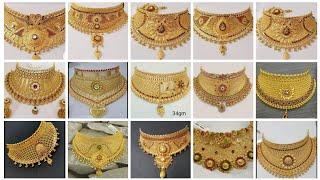 Latest Gold Choker Necklace Designs 2024//gold necklace set design/#chokernecklace.