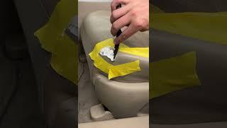 CRAZY leather repair on ripped seat YOU WONT BELIEVE THE  BEFORE AND AFTER! #shocking #leather