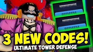 3 New Codes in Ultimate Tower Defense!