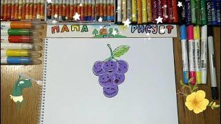 Как нарисовать Виноград / Урок Рисования / How to draw a Grape / Drawing Lesson