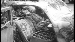 Scenes of destruction and death, the aftermath of World War II in Germany. HD Stock Footage