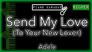 Send My Love (To Your New Lover) (HIGHER +3) - Adele - Piano Karaoke Instrumental