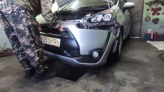 КАК СНЯТЬ БАМПЕР TOYOTA SIENTA .