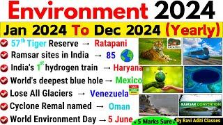 Environment Current Affairs 2024 | Jan 2024 to Dec 2024 Current Affairs | Environment 2024