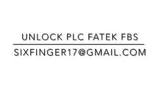 Unlock PLC Fatek FBs-60MC