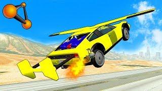 СОБРАЛ НОВУЮ ЛЕТАЮЩУЮ МАШИНУ - BEAMNG DRIVE | РЕАЛЬНАЯ ЖИЗНЬ В БИМЕНДЖИ ДРАЙВ