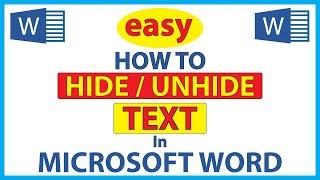 Microsoft Word: How To Hide Or Unhide Text In Word | 365 |