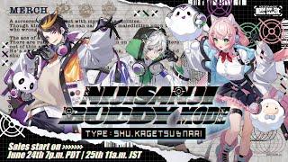 “NIJISANJI Buddy Mode Type：Shu, Kagetsu & Nari” Merch Intro