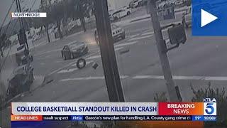 Surveillance shows crash that killed basketball star Terrence Clarke