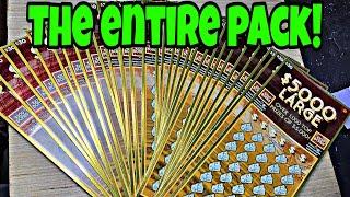 Entire Pack $30x30 $5000 Large md lottery scratch off tickets!