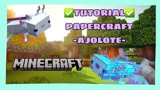 ️TUTORIAL: COMO HACER 2 VARIANTES DE AJOLOTES DE PAPEL /PAPERCRAFT/MINECRAFT /LINDURA #minecraft