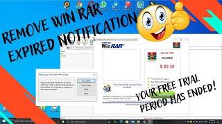 Cara Menghilangkan Notifikasi WinRAR Purchase & Expired  Your free trial period has ended 