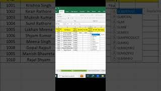 Make Salary Sheet of Employee in Excel | Salary Calculation | Salary Process in Excel #shorts#salary