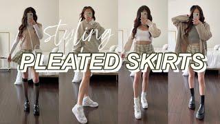 how to style pleated skirts | outfit ideas with pleated skirts + trendy outfit ideas for spring 2021