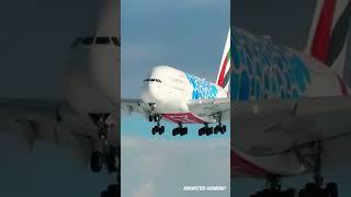 Emirates A380 landing moment              #emirates #aldinvideo #incredibleaviation