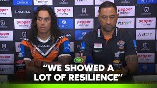 Benji makes no comment after 'key moments' question + Luai reflects on Tigers debut | Fox League