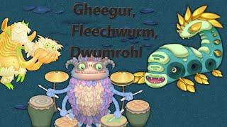 My Singing Monsters - Gheegur, Fleechwurm, and Dwumrohl Trio