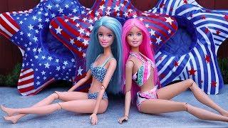 Kira and Rika's 4th of July Pool Party Vlog [Doll Stop Motion]