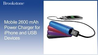 Mobile 2600 mAh Power Charger for iPhone and USB Devices