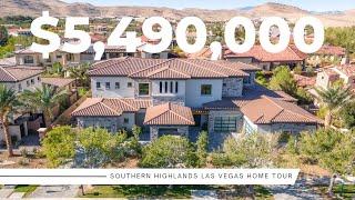 $5,490,000﻿ ﻿﻿Contemporary Custom Home for Sale Southern Highlands Las Vegas, NV