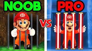 NOOB vs PRO: PRISON ESCAPES in Mario Odyssey!