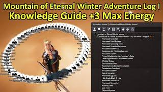 Mountain of Eternal Winter Adventure Log I Knowledge Guide, +3 Max Energy (Black Desert Online)