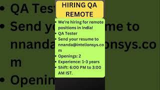 Testing Jobs | QA Remote Jobs | Rd Automation Learning