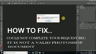 How to fix could not complete your request because it is not a valid photoshop document | IN HINDI