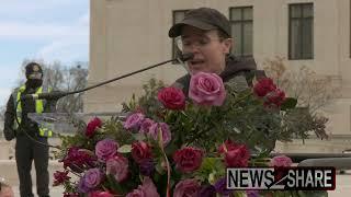 Actor Elliot Page speaks at Supreme Court against banning trans gender-affirming care for minors