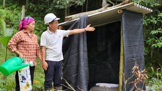 Engineer completes toilet with homemade septic tank for single mother