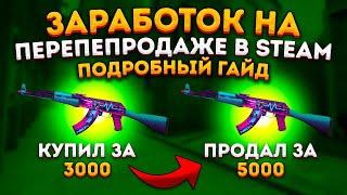 КАК ЗАРАБОТАТЬ НА ПЕРЕПРОДАЖЕ В STEAM - ПОДРОБНЫЙ ГАЙД ДЛЯ НОВИЧКОВ \ ТРЕЙД СКИНОВ В КС ГО ( CS 2 )