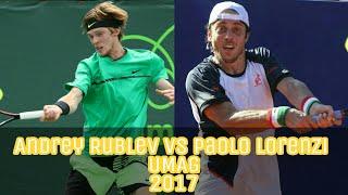 Andrey Rublev vs Paolo Lorenzi. Umag 2017. Tennis Highlights