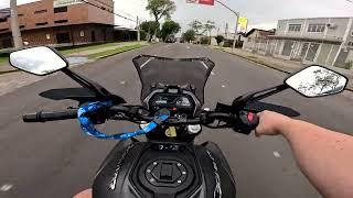 (POV) TEST-RIDE BAJAJ DOMINAR 400 EM CURITIBA - ASMR - POUCOS COMENTÁRIOS