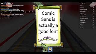 How To Get Comic Sans Badge! | ROBLOX Hmm...