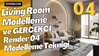 Living Room 04 - Sketchup Modelleme Teknikleri