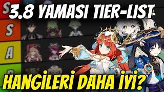 3.8 YAMASINDAKİ TIER-LISTİM | Genshin Impact Türkçe