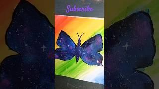 Galaxy in a butterfly   #Galaxybutterfly #Galaxy #butterfly #rainbowsky #drawing #art #shorts