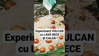 Experiment VULCAN pentru copii! 2 tipuri de "lavă"  #shorts #romania