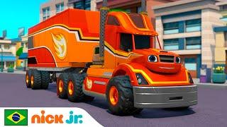 Blaze e os Monster Machines | O grande caminhão Blaze faz grandes entregas! | Nick Jr. em Português