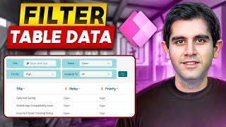 How to Filter SharePoint List Data in Power Apps TABLE Control | Multiple Filters