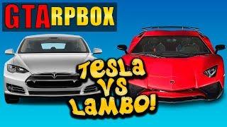 TESLA ПРОТИВ LAMBORGHINI! - УЛИЧНЫЕ ГОНКИ В GTA РОССИЯ (Rpbox)