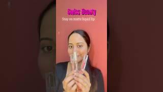 Swiss Beauty stay on matte liquid lipstick swatch review